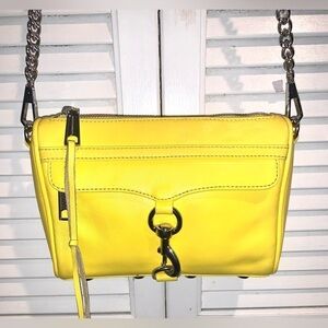 Rebecca Minkoff Mini MAC crossbody purse in Marigold